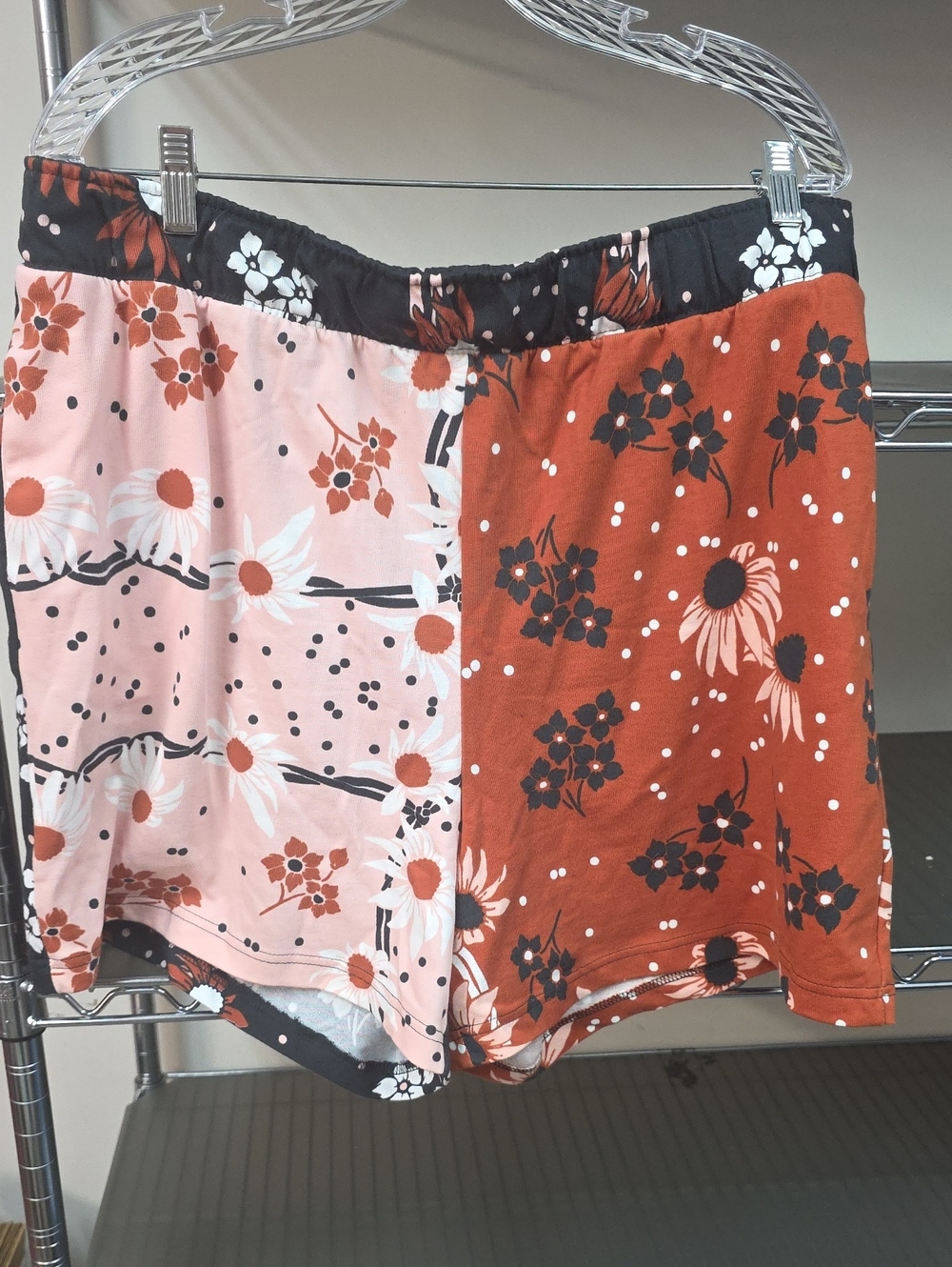 Nike Floral 4 Inch Inseam Shorts - Rust & Blush